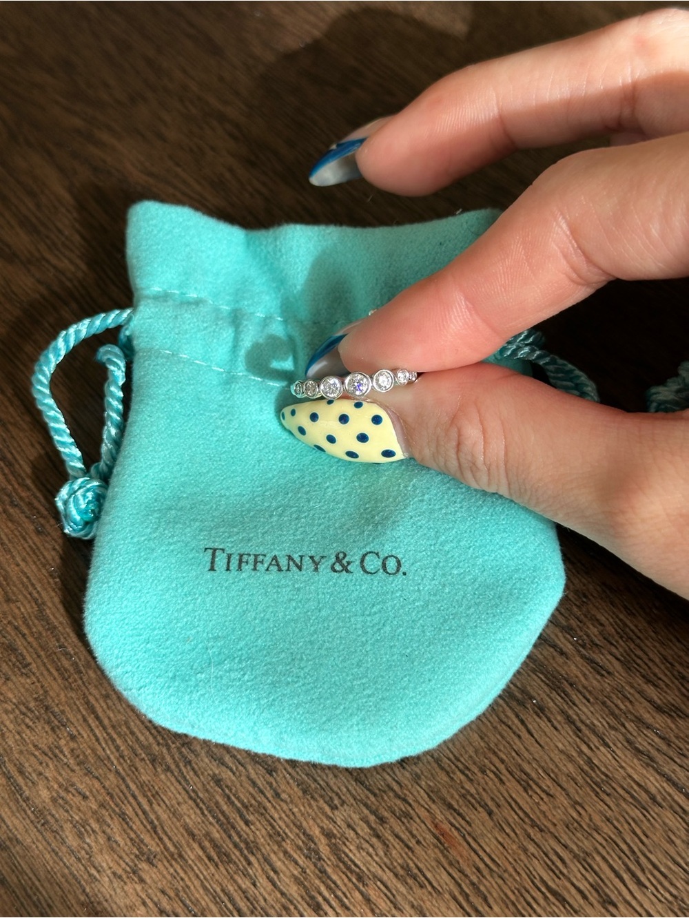 Tiffany & Co. Tiffany Jazz Graduated Band Ring Platinum and Diamonds